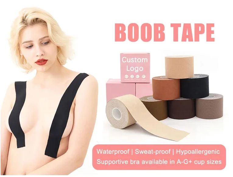 elastic waterproof invisible instant lift up nude breast body nipple tape boob tape for women 2