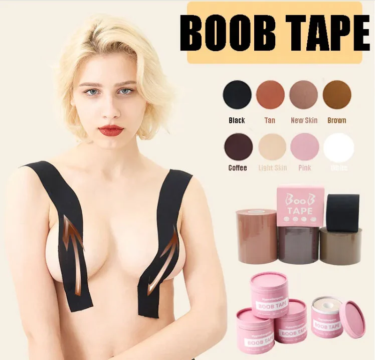 elastic waterproof invisible instant lift up nude breast body nipple tape boob tape for women 8